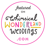 featured on whimsical wonderland weddings blog
