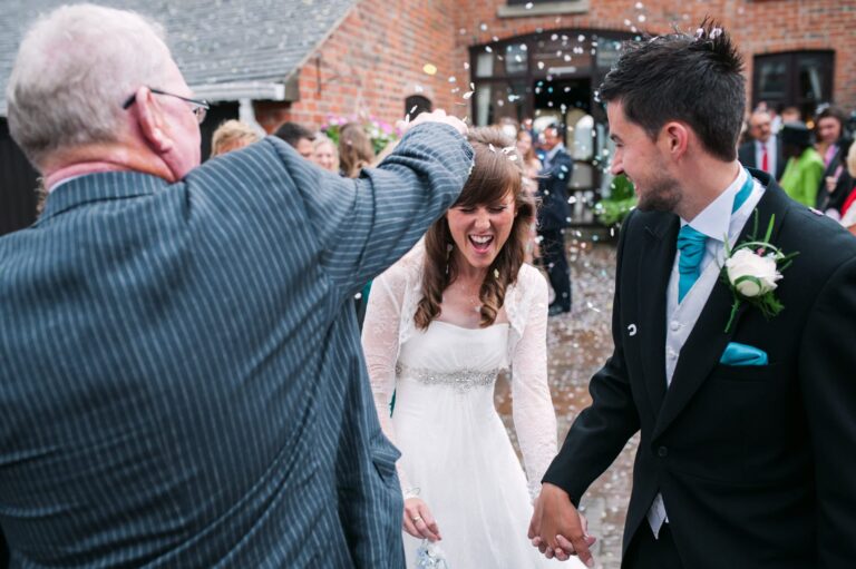 wedding confetti shot