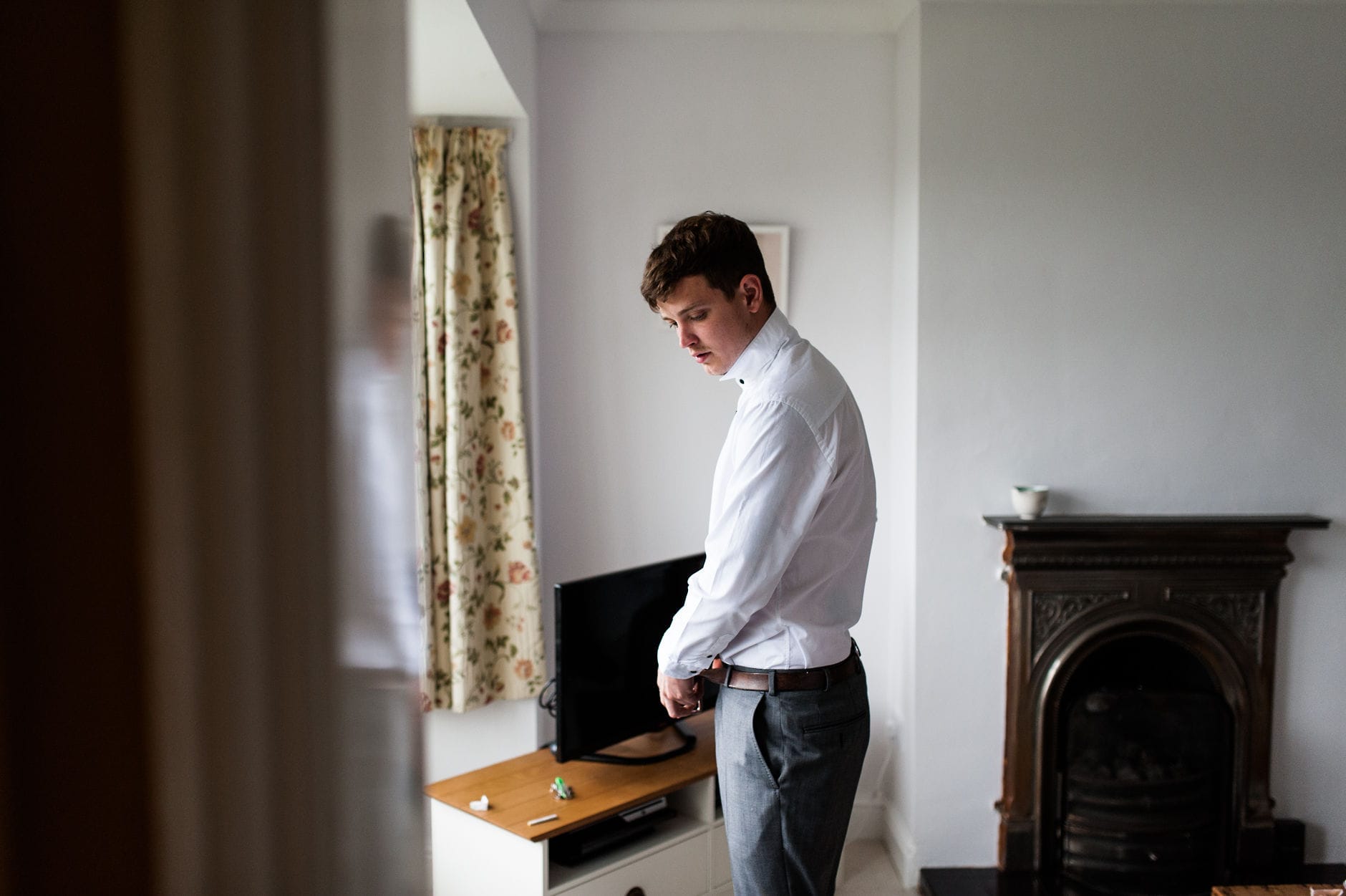 groom preparation photography