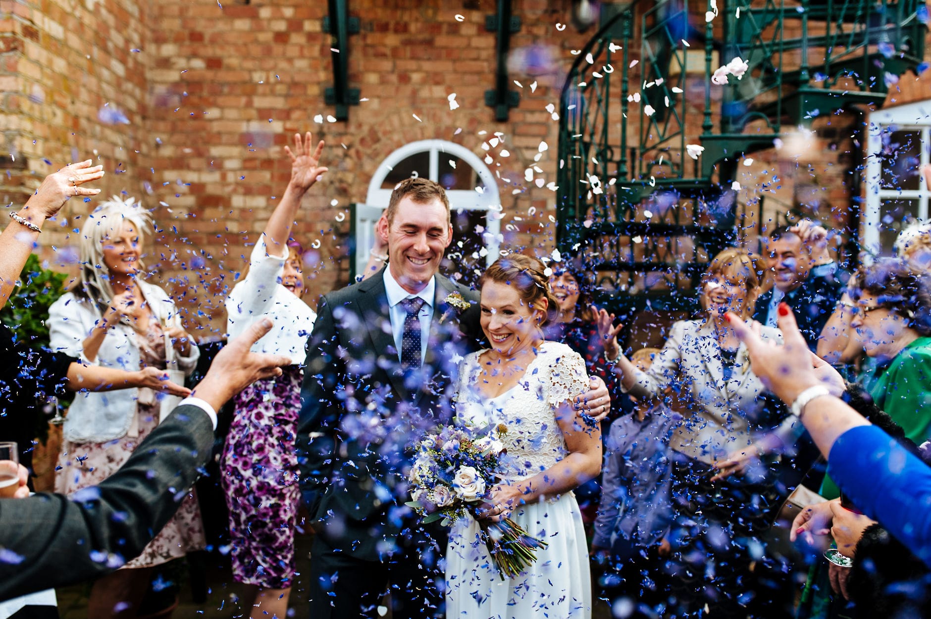 Yeldersley Hall Derbyshire Confetti