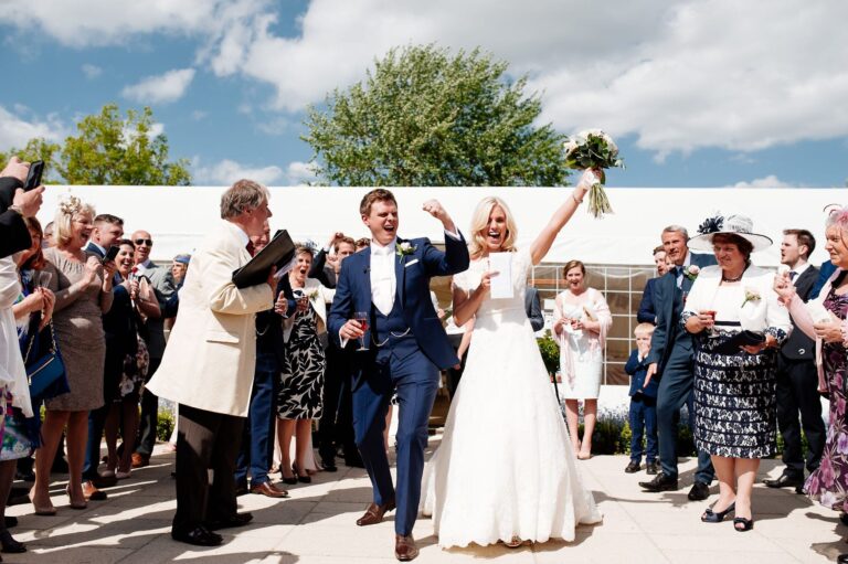 Bride and groom wedding celebration