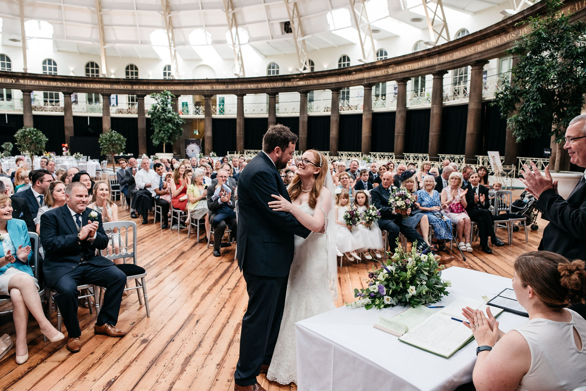 just married at the devonshire dome