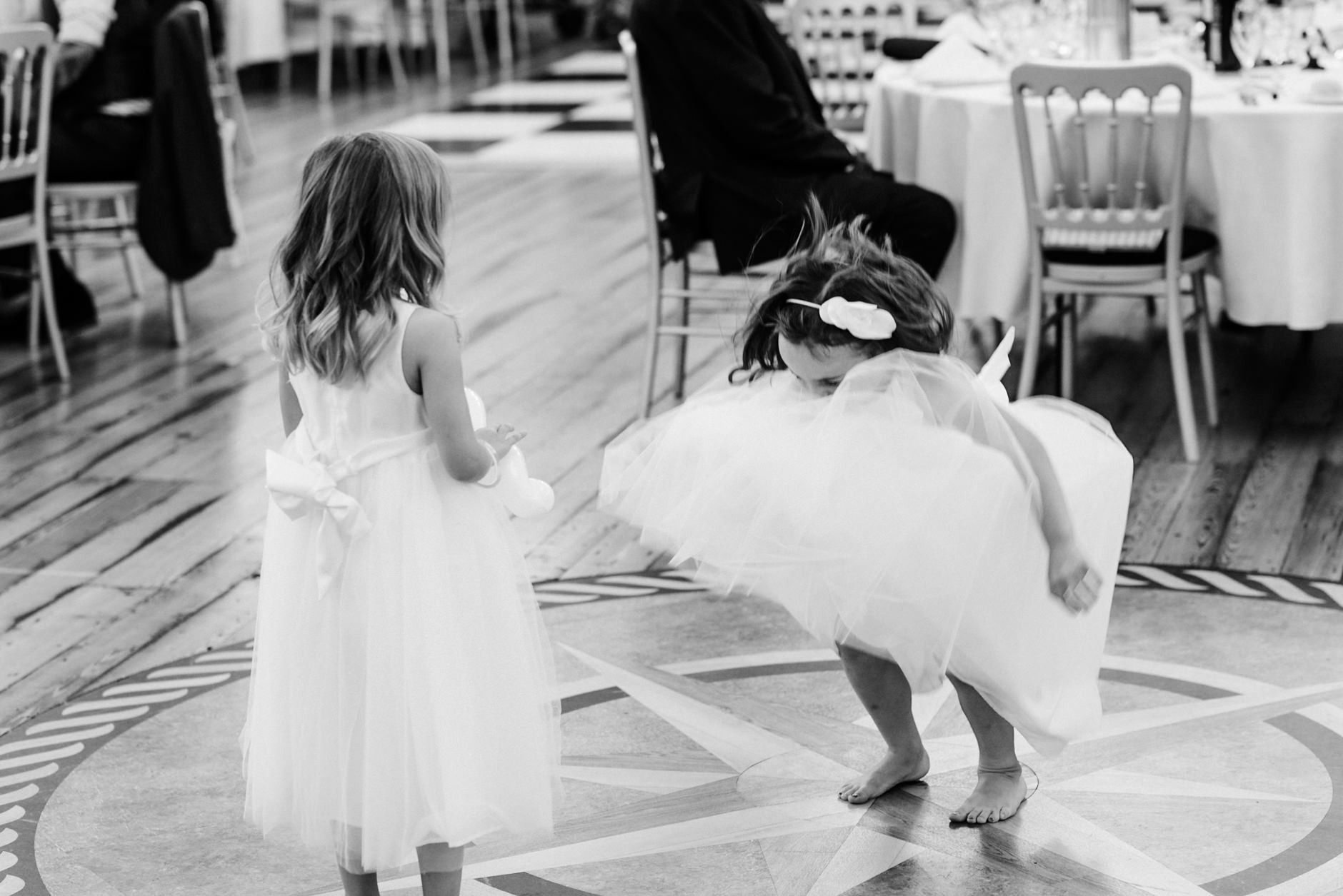 little girls playing