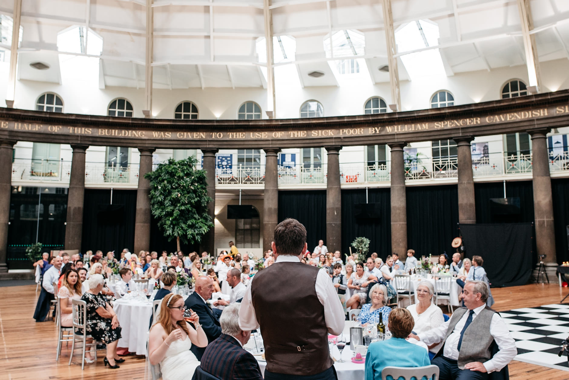 groom's speech to a large crowd