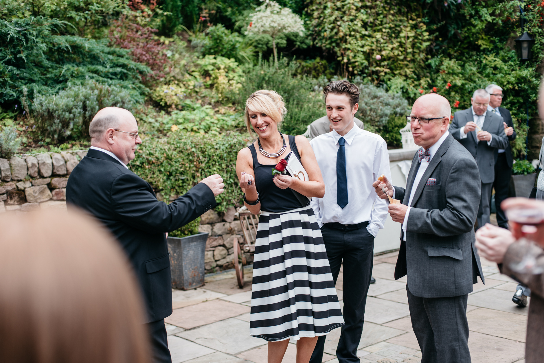 guests enjoying themselves on the patio
