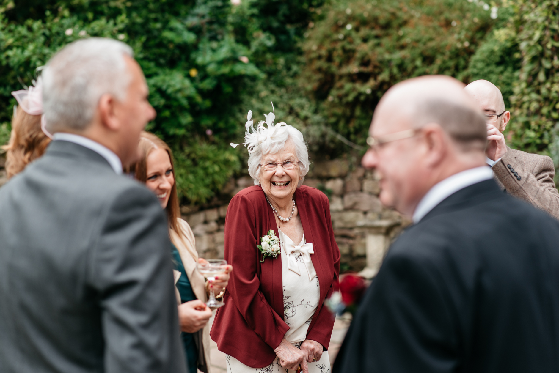 smiling guests after the ceremony