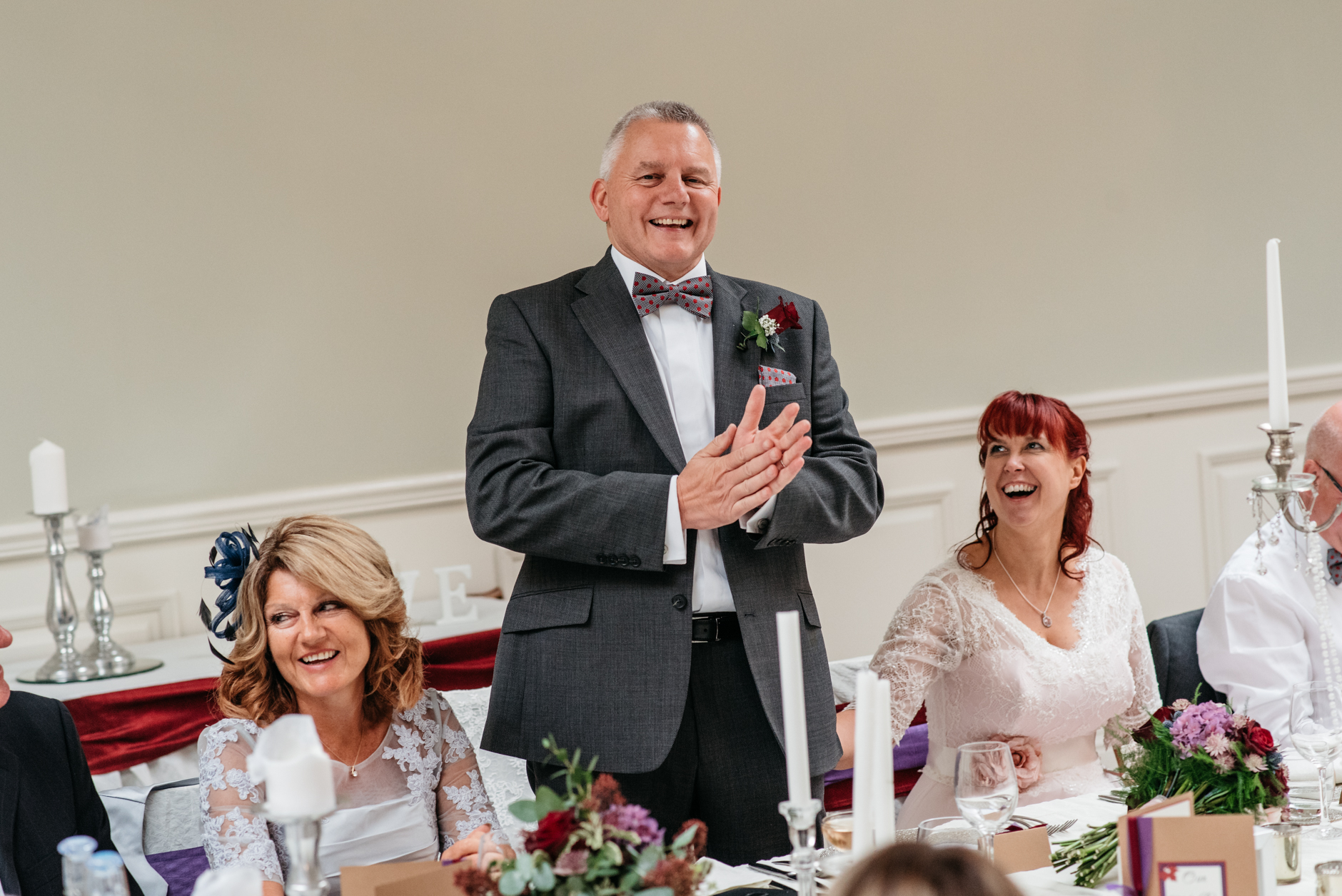 groom standing up to start his speech