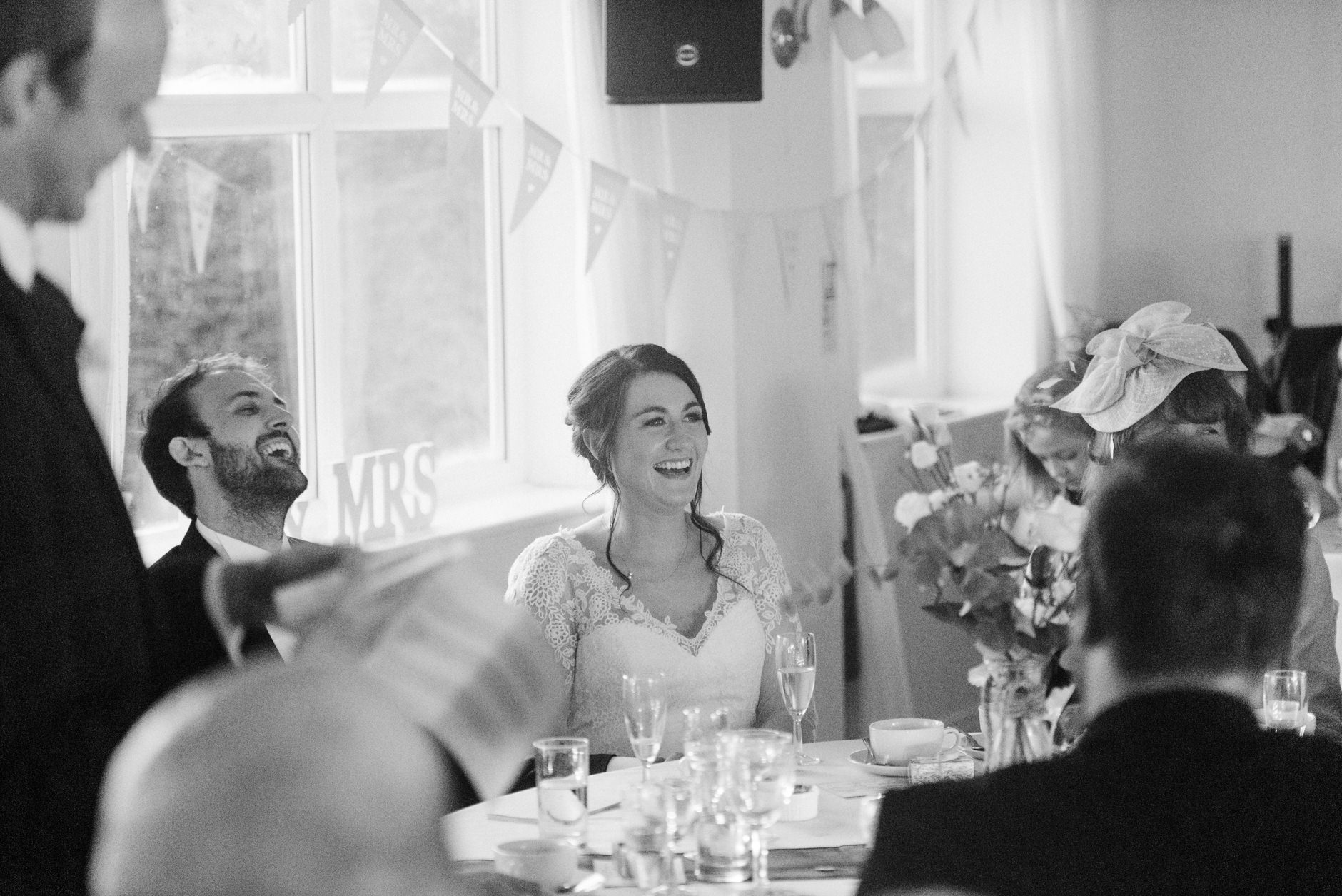 Laughter during the best man's speech