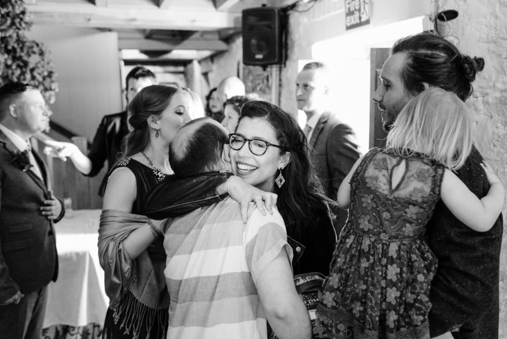 guests greet each other