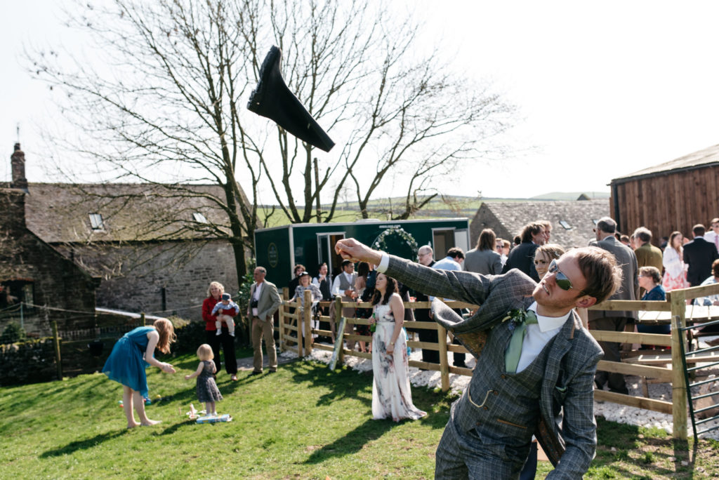 groom welly throwing