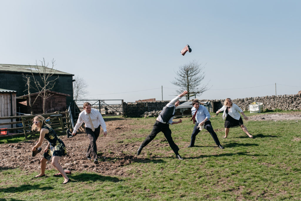 group welly throwing