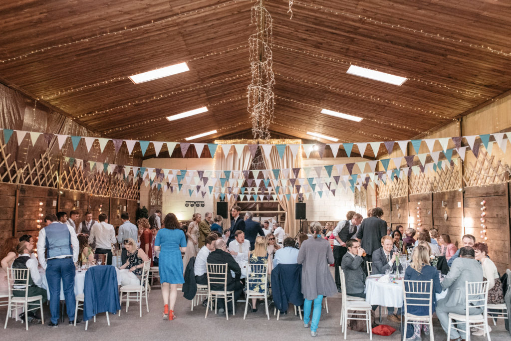 interior of damgate farm wedding venue