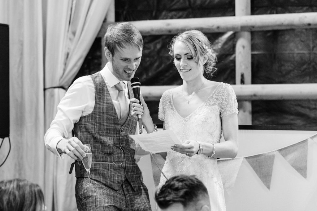 Joint bride and groom wedding speech
