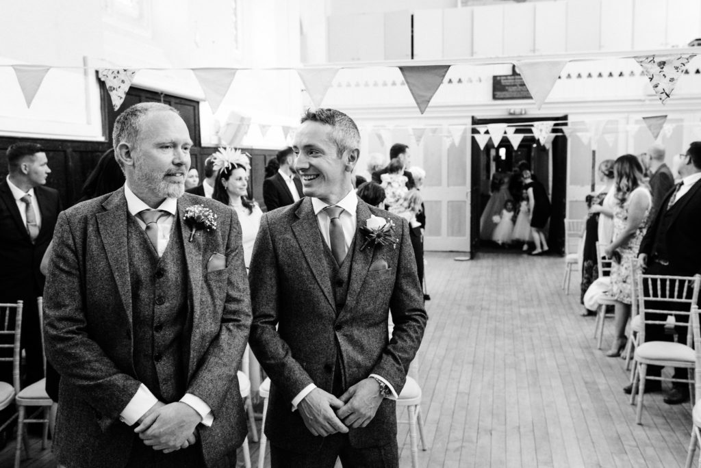 groom waiting for his bride