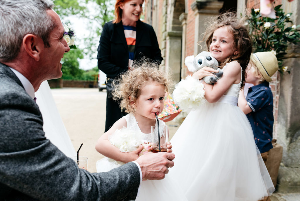 couple's daughter having a drink