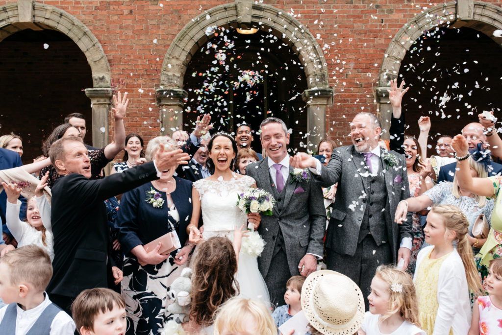 confetti outside john moore school