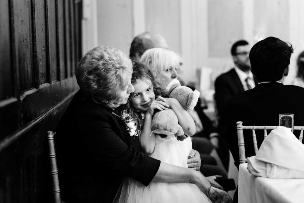flower girl with her grandma