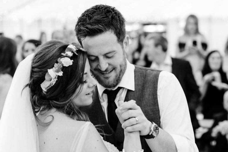 intimate first dance in marquee