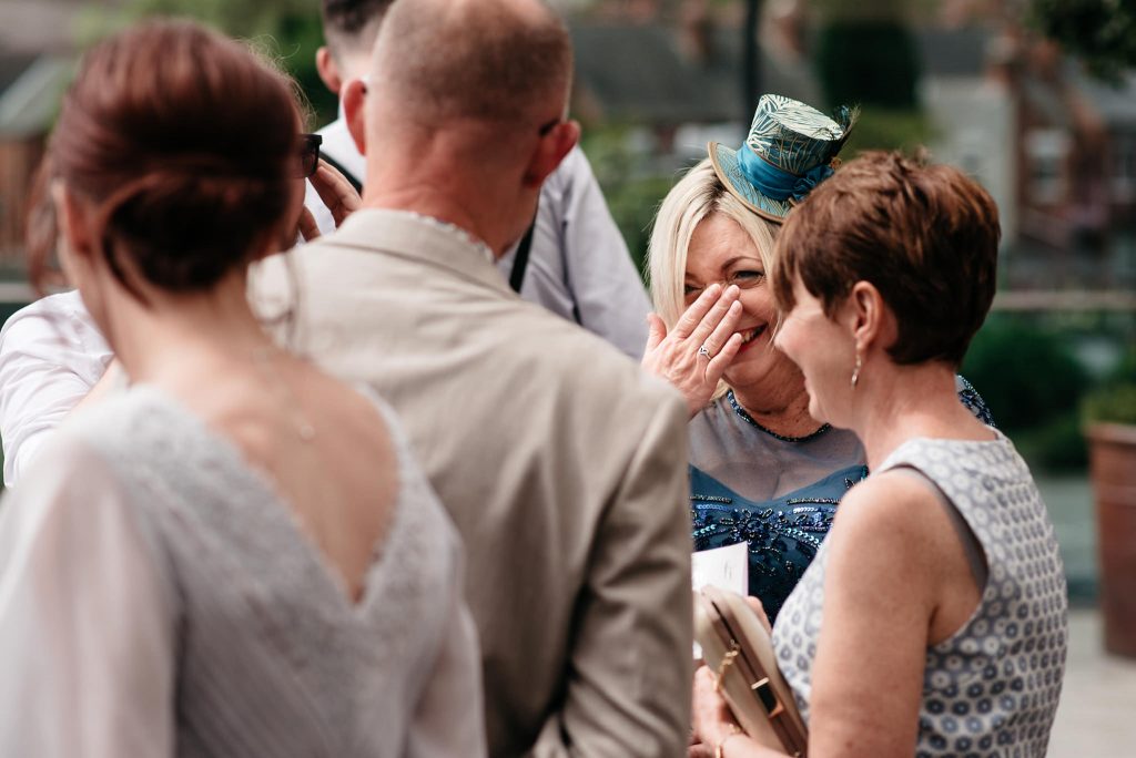 mother of the bride laughing