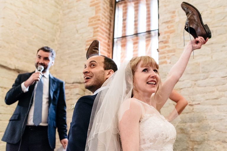 playing the wedding shoe game