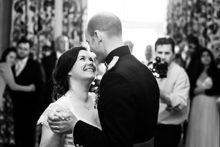 smiling first dance