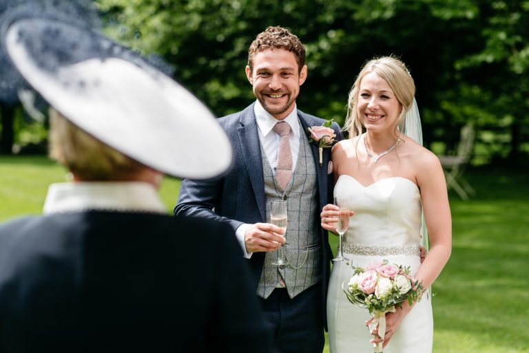 relaxed couple portrait at biggin hall