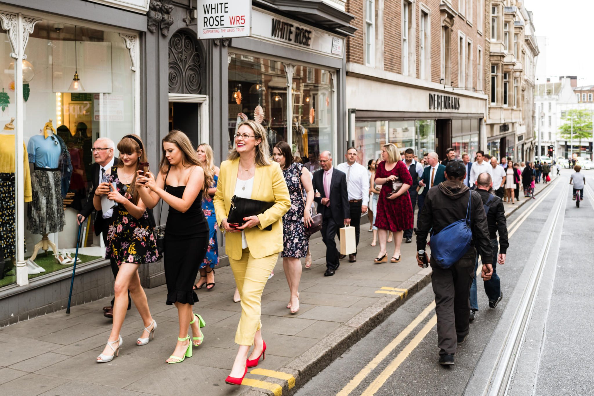 guests walking to the reception