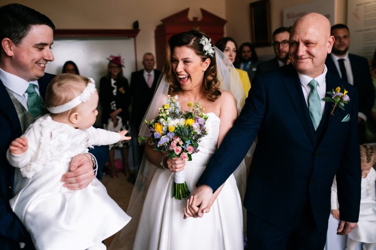 happy couple getting married at erasmus darwin house