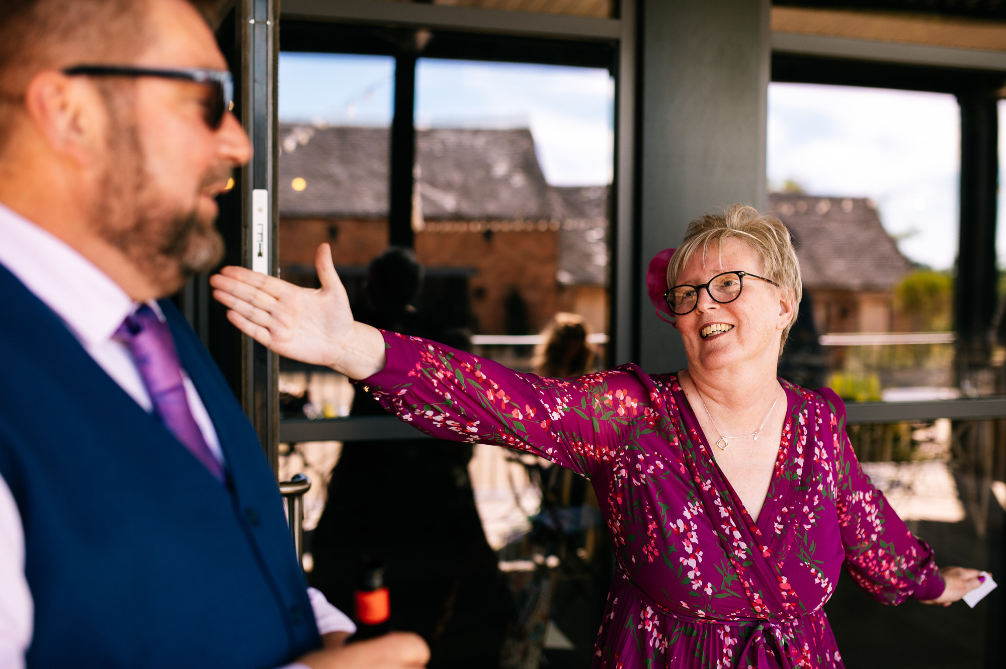mother of the groom having fun with friends