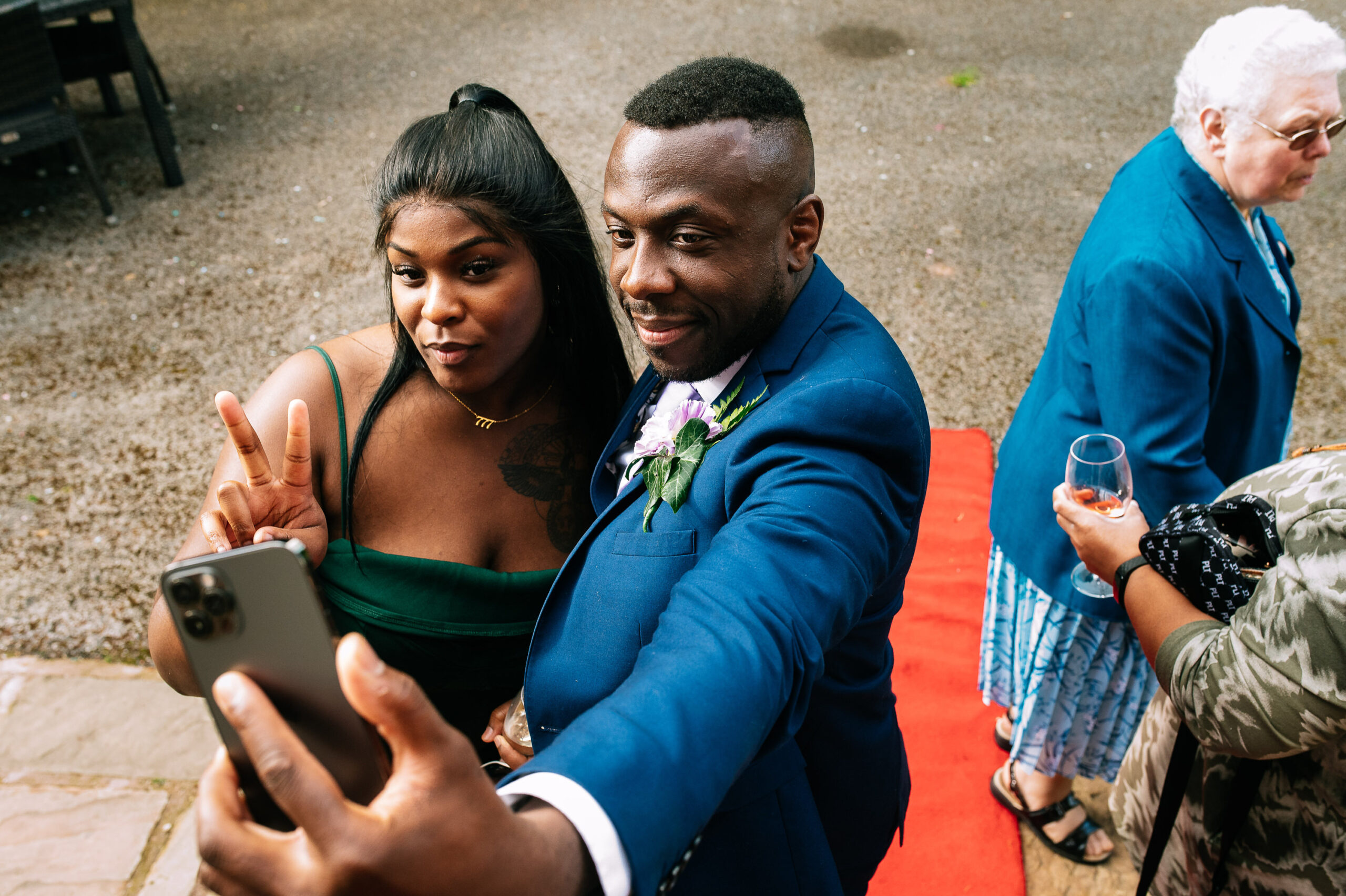guests taking a selfie