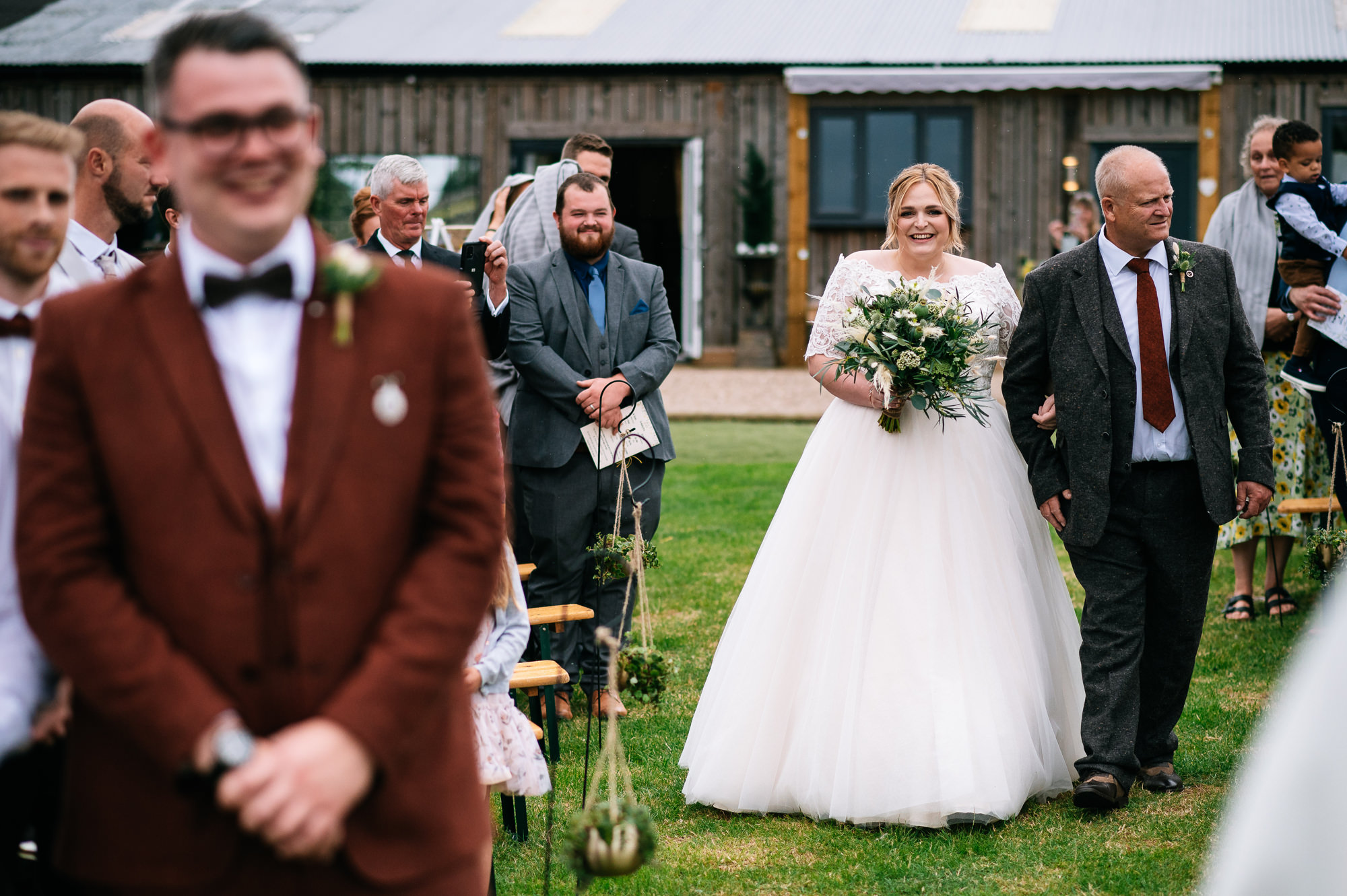 outdoor ceremony at lower damgate farm