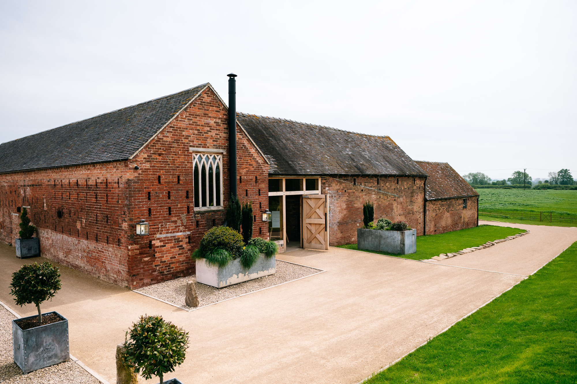 external shot of the oak room at grangefields