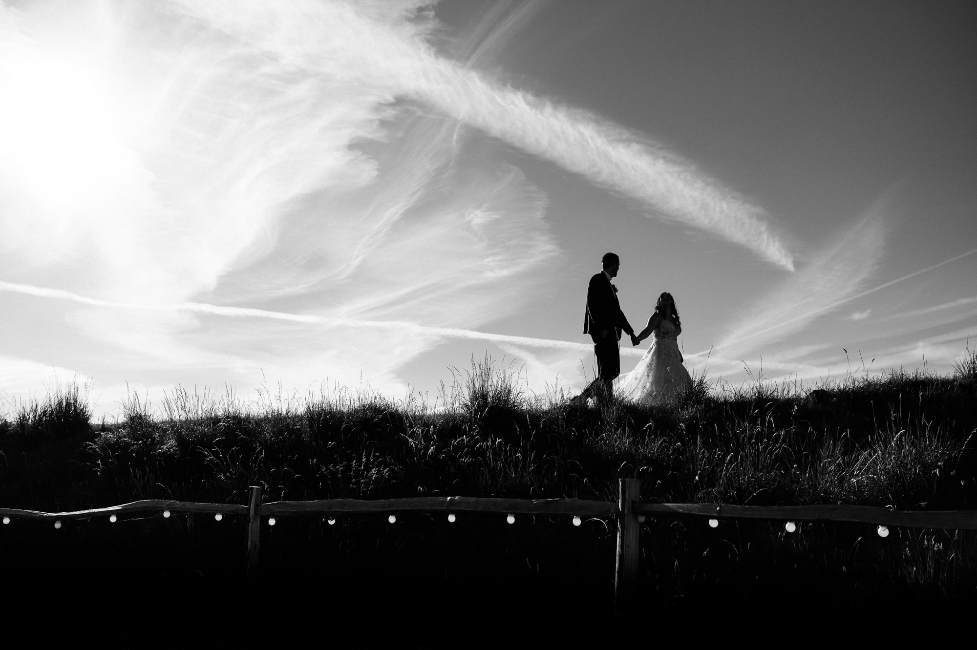 artistic black & white couple portrait at grangefields in derbyshire