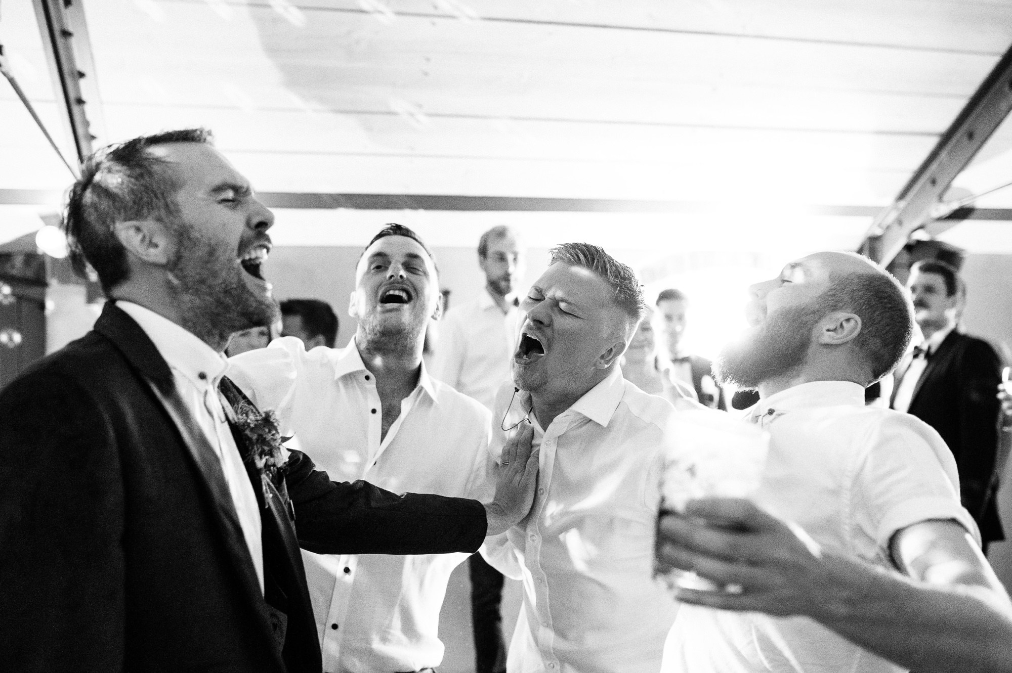 groom dancing with his friends