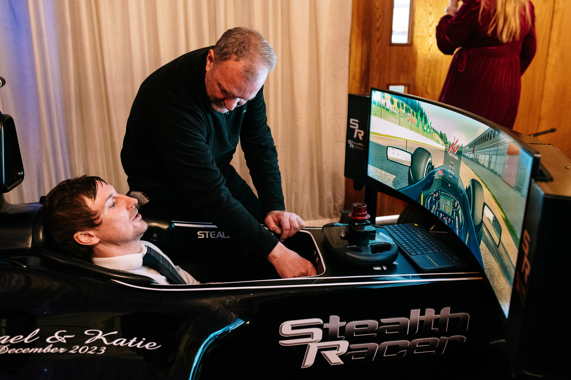 F1 simulator at weddings