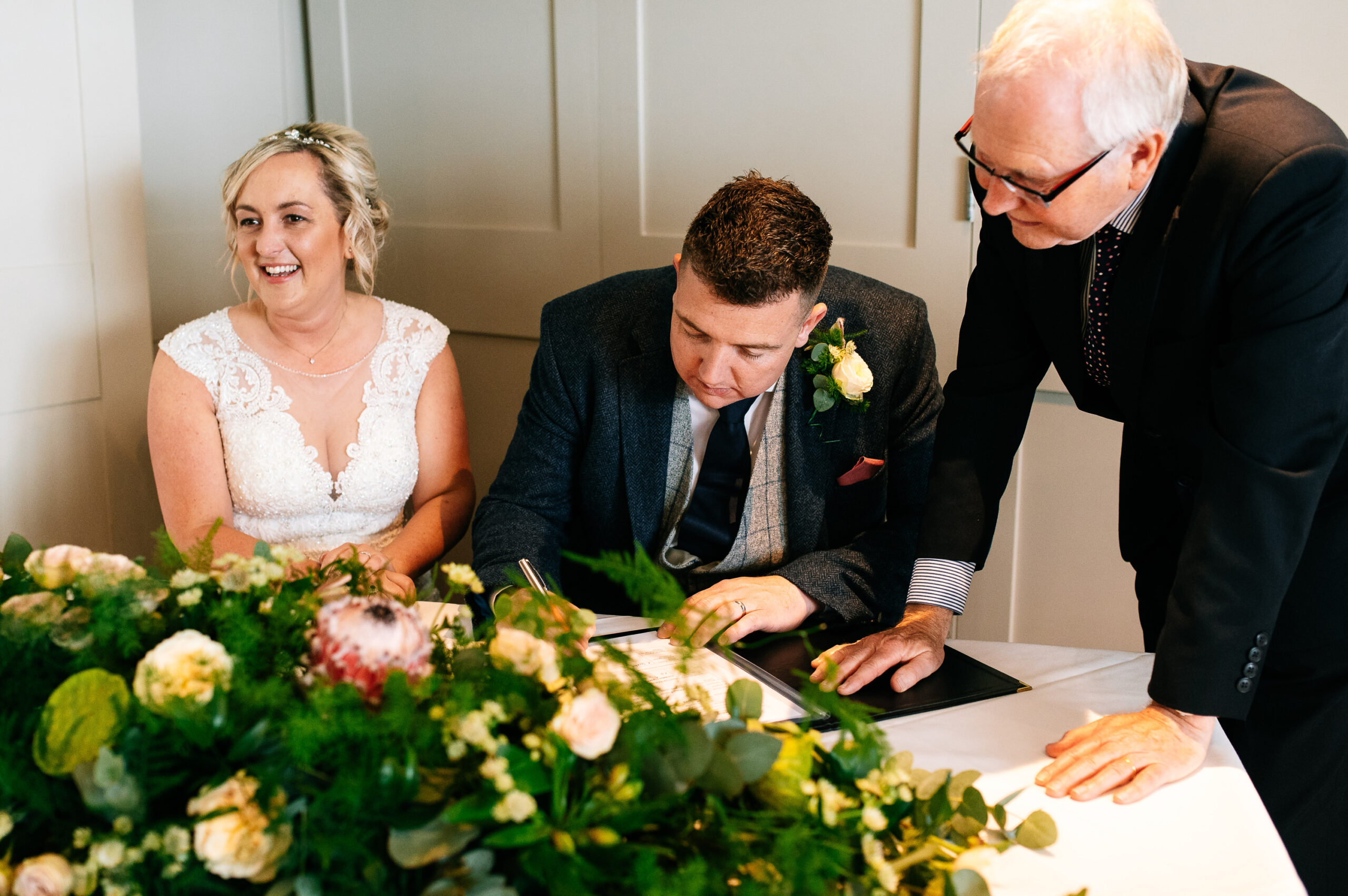 signing the register at manor house