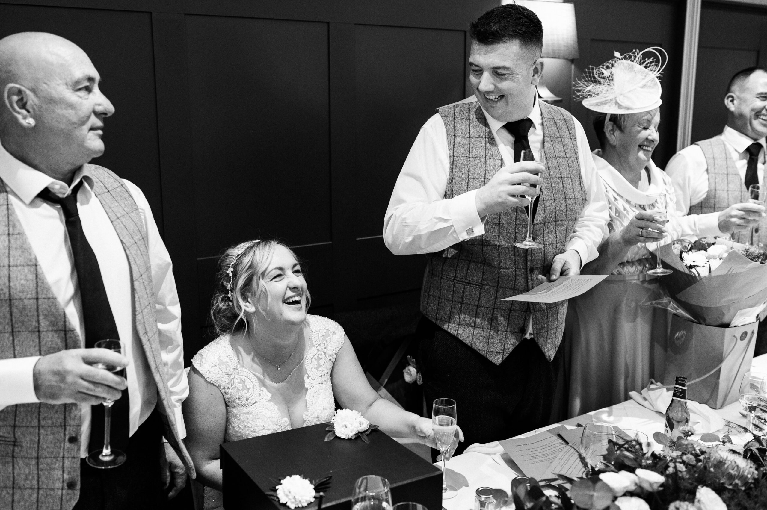 toasting the bride