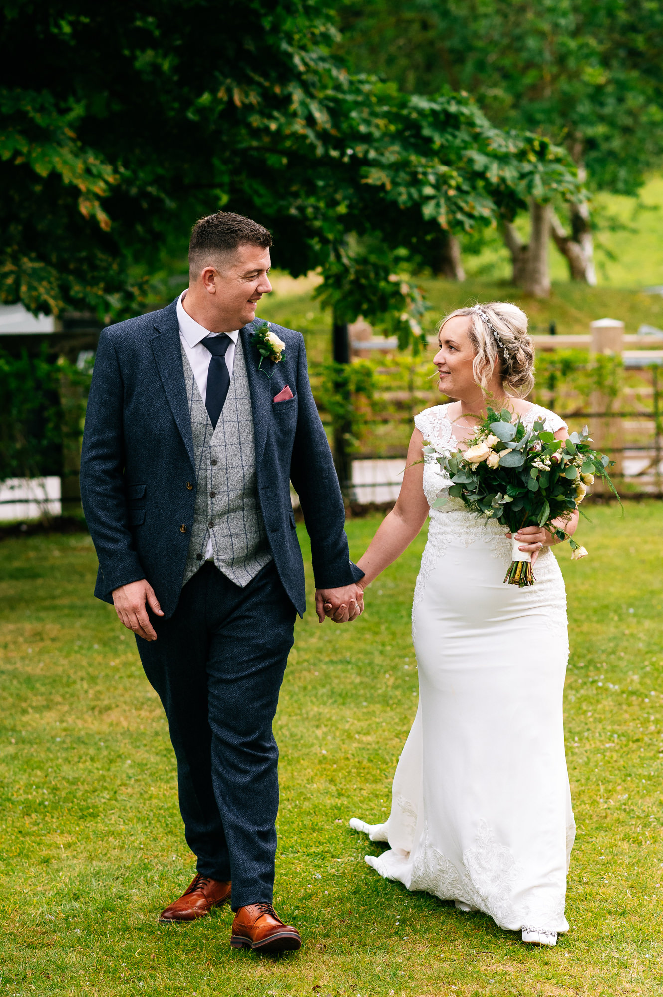relaxed wedding portraits at manor house in alsager